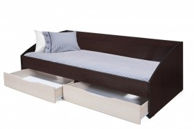 Кровать одинарная "Фея - 3" (симметричная) New (венге / вудлайн кремовый / ДВПО: белый) в Удачном - udachnyj.katalogmebeli.com | фото 3