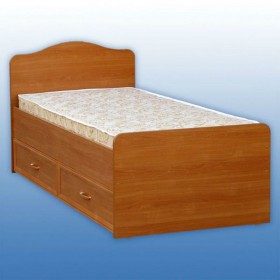 Кровать одинарная 800-2 без матраса (прямые спинки) Дуб Сонома в Удачном - udachnyj.katalogmebeli.com | фото 2