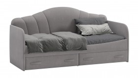Кровать с мягкой спинкой и ящиками «Сабрина» 900 Светло-серый в Удачном - udachnyj.katalogmebeli.com | фото