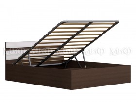 Кровать с подъемным механизмом Нэнси 1,4м (Венге/белый глянец) в Удачном - udachnyj.katalogmebeli.com | фото 1