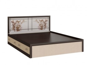 Кровать с ящиками 1,6м Мальта (Дуб венге/Дуб беленый) в Удачном - udachnyj.katalogmebeli.com | фото