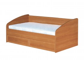 Кровать с ящиками с задней спинкой 900-1 без матраса Вишня Оксфорд в Удачном - udachnyj.katalogmebeli.com | фото