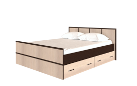 Кровать Сакура с настилом и ящиками 1,4 (Венге/Лоредо) в Удачном - udachnyj.katalogmebeli.com | фото