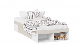 Кровать «Сканди» с ящиком Дуб Гарден/Белый в Удачном - udachnyj.katalogmebeli.com | фото