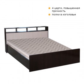Кровать ТРОЯ 1200 Венге-Дуб бел. в Удачном - udachnyj.katalogmebeli.com | фото