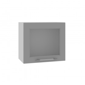 Квадро ВПГС 500 шкаф верхний горизонтальный со стеклом высокий (Железо/корпус Серый) в Удачном - udachnyj.katalogmebeli.com | фото