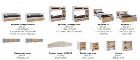 Лючия кровать 0,9 белый/ателье светлое в Удачном - udachnyj.katalogmebeli.com | фото 2