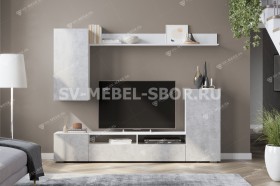 Мебель для гостиной МГС 4 (Белый/Цемент светлый) в Удачном - udachnyj.katalogmebeli.com | фото 1