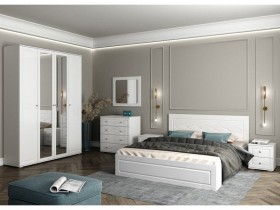Модульная спальня Барселона (Белый/Белый глянец) в Удачном - udachnyj.katalogmebeli.com | фото
