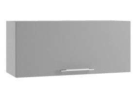 Монца ГВПГ 800 Шкаф верхний горизонтальный глубокий высокий (Кварц черный/корпус Серый) в Удачном - udachnyj.katalogmebeli.com | фото