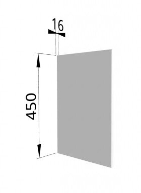 Панель торцевая (для шкафа горизонтального высокого) ВПГ Ройс (Белый софт) в Удачном - udachnyj.katalogmebeli.com | фото