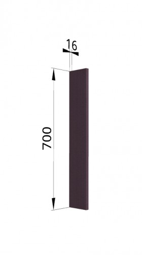 Панель торцевая (для шкафа торцевого верхнего) ПТ 400 Тито, Гарда (Пурпур) в Удачном - udachnyj.katalogmebeli.com | фото