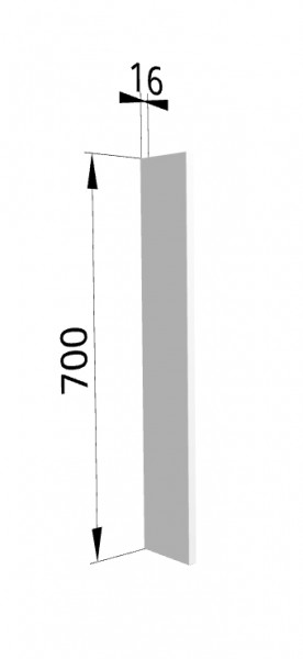 Панель торцевая ПТ 400 Ройс (для шкафа торцевого верхнего) Белый софт в Удачном - udachnyj.katalogmebeli.com | фото