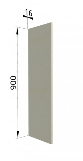 Панель торцевая ВП Квадро (для шкафа верхнего высокого) Ваниль кожа в Удачном - udachnyj.katalogmebeli.com | фото