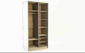 Шкаф 2-х створчатый с ящиками Бэлла (Выбеленное дерево/Белый) в Удачном - udachnyj.katalogmebeli.com | фото 3