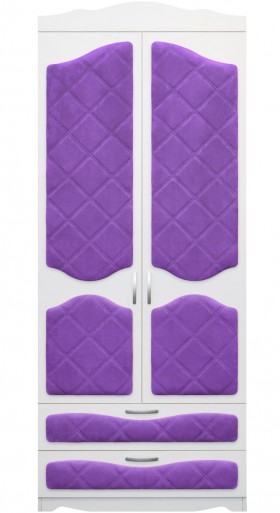 Шкаф 2-х створчатый с ящиками серии Иллюзия 32 Фиолетовый в Удачном - udachnyj.katalogmebeli.com | фото