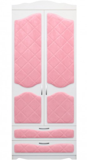 Шкаф 2-х створчатый с ящиками серии Иллюзия 36 Светло-розовый в Удачном - udachnyj.katalogmebeli.com | фото