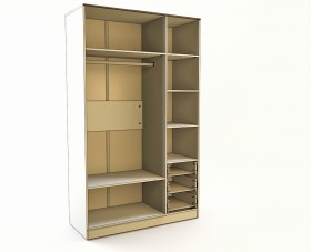 Шкаф 3-х створчатый с ящиками Лофт (Белый/корпус Дуб Сонома) в Удачном - udachnyj.katalogmebeli.com | фото 2