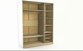 Шкаф 3-х створчатый с ящиками Санни (Белый/корпус Клен) в Удачном - udachnyj.katalogmebeli.com | фото 2