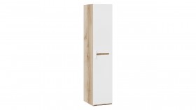 Шкаф для белья с 1-ой дверью «Фьюжн» Дуб Делано/Белый глянец в Удачном - udachnyj.katalogmebeli.com | фото