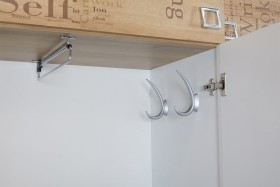 Шкаф для одежды «Оксфорд» (Ривьера/Белый с рисунком) в Удачном - udachnyj.katalogmebeli.com | фото 7