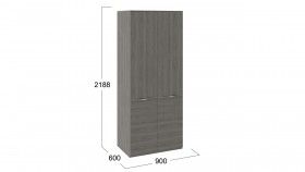 Шкаф для одежды с 2 дверями «Либерти» Хадсон в Удачном - udachnyj.katalogmebeli.com | фото 2