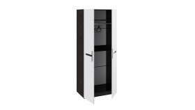 Шкаф для одежды с 2-мя дверями «Фьюжн» Белый глянец/Венге Линум в Удачном - udachnyj.katalogmebeli.com | фото 3