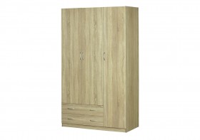Шкаф для платья и белья 3-х дверный без зеркала Дуб Сонома в Удачном - udachnyj.katalogmebeli.com | фото 1
