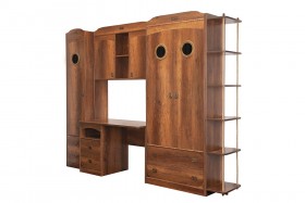 Шкаф комбинированный для одежды «Навигатор» (Дуб Каньон) в Удачном - udachnyj.katalogmebeli.com | фото 5