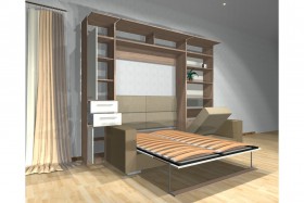 Шкаф-кровать с диваном Каролина в Удачном - udachnyj.katalogmebeli.com | фото 3