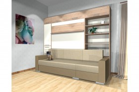 Шкаф-кровать с диваном Каролина в Удачном - udachnyj.katalogmebeli.com | фото 4