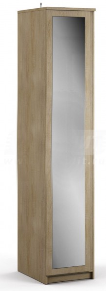 Веста СБ-2260 Шкаф 1 дверный с зеркалом Дуб Сонома в Удачном - udachnyj.katalogmebeli.com | фото 1