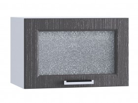 Шкаф верхний горизонтальный со стеклом 500, ШВГС 500 (Клен серый/корпус белый) в Удачном - udachnyj.katalogmebeli.com | фото
