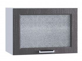 Шкаф верхний горизонтальный со стеклом 609, ШВГС 609 (Клен серый/корпус белый) в Удачном - udachnyj.katalogmebeli.com | фото