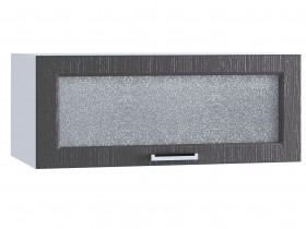 Шкаф верхний горизонтальный со стеклом 810, ШВГС 810 (Клен серый/корпус белый) в Удачном - udachnyj.katalogmebeli.com | фото