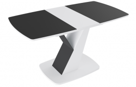 Стол обеденный «Гарда» Тип 1 (Белый/Стекло матовое черный графит) в Удачном - udachnyj.katalogmebeli.com | фото 5