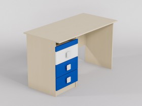 Стол (прямая столешница) Скай люкс (Синий/Белый/корпус Клен) в Удачном - udachnyj.katalogmebeli.com | фото