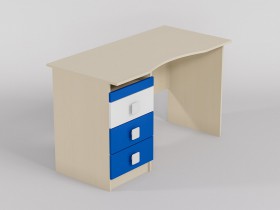 Стол (столешница с выемкой) Скай люкс (Синий/Белый/корпус Клен) в Удачном - udachnyj.katalogmebeli.com | фото