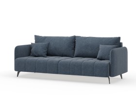 Валериан диван трёхместный прямой Синий, ткань RICO FLEX 101 в Удачном - udachnyj.katalogmebeli.com | фото