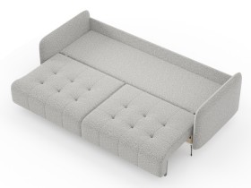 Валериан диван трёхместный прямой Светло-серый, ткань RICO FLEX 108 в Удачном - udachnyj.katalogmebeli.com | фото 2