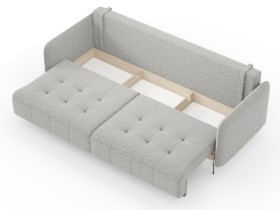 Валериан диван трёхместный прямой Светло-серый, ткань RICO FLEX 108 в Удачном - udachnyj.katalogmebeli.com | фото 3