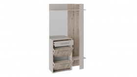 Шкаф для одежды «Нуар» тип 1 Фон серый/Дуб сонома в Удачном - udachnyj.katalogmebeli.com | фото 3