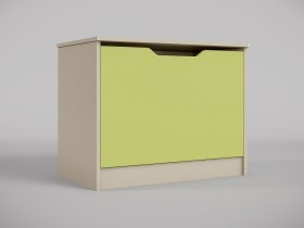Ящик для игрушек Эппл (Зеленый/корпус Клен) в Удачном - udachnyj.katalogmebeli.com | фото