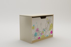 Ящик для игрушек Флёр (Белый/корпус Клен) в Удачном - udachnyj.katalogmebeli.com | фото