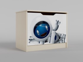 Ящик для игрушек Санни (Белый/корпус Клен) в Удачном - udachnyj.katalogmebeli.com | фото